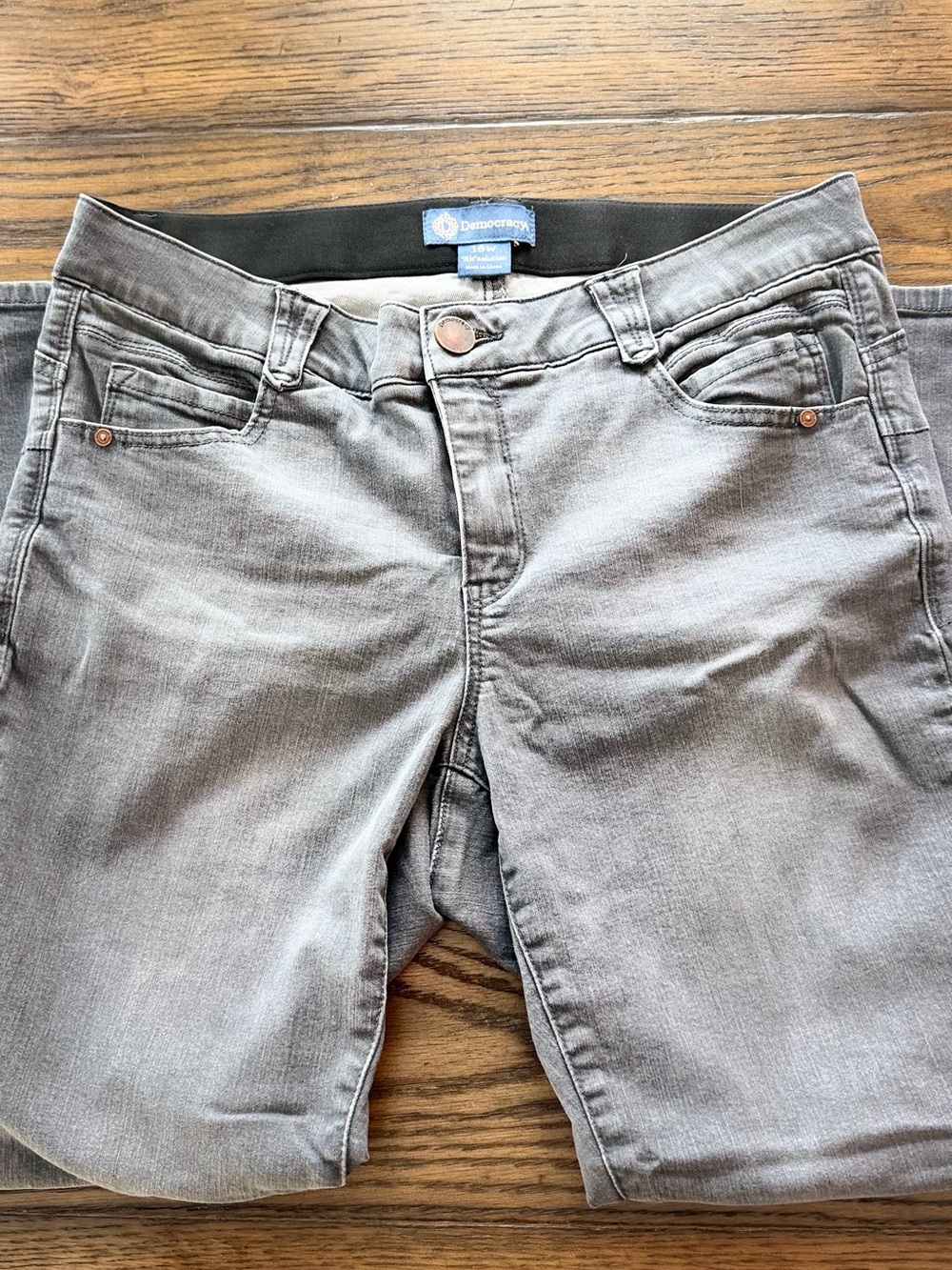 Democracy Straight Leg Grey Jeans for Women
